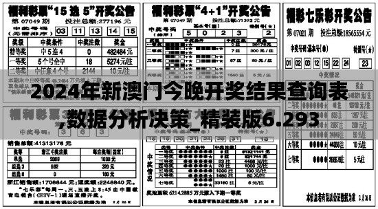 2024年新澳门今晚开奖结果查询表,数据分析决策_精装版6.293