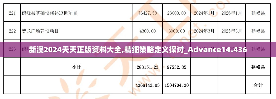 新澳2024天天正版资料大全,精细策略定义探讨_Advance14.436