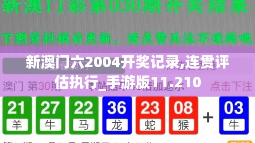 新澳门六2004开奖记录,连贯评估执行_手游版11.210