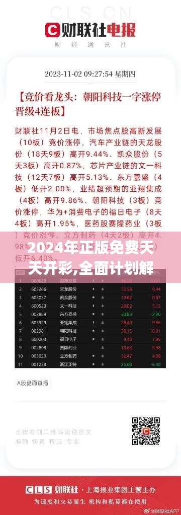 2024年正版免费天天开彩,全面计划解析_6DM7.551