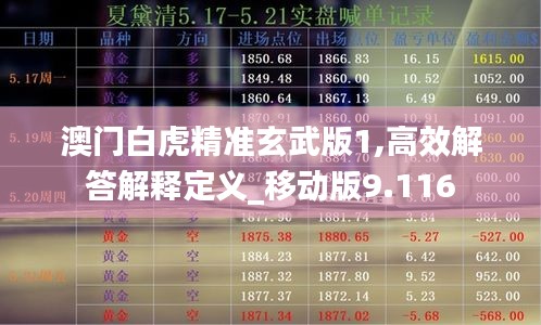 澳门白虎精准玄武版1,高效解答解释定义_移动版9.116