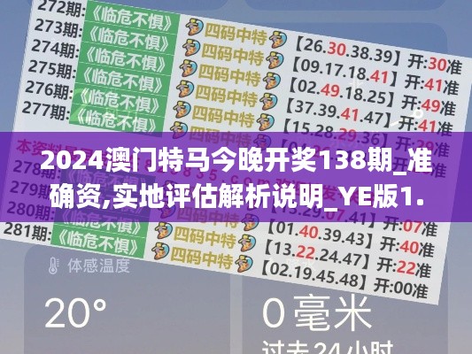 2024澳门特马今晚开奖138期_准确资,实地评估解析说明_YE版1.778