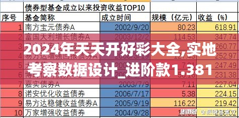 2024年天天开好彩大全,实地考察数据设计_进阶款1.381