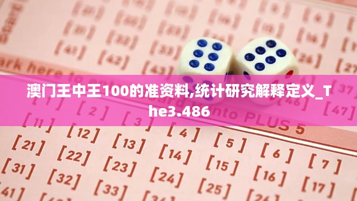 澳门王中王100的准资料,统计研究解释定义_The3.486