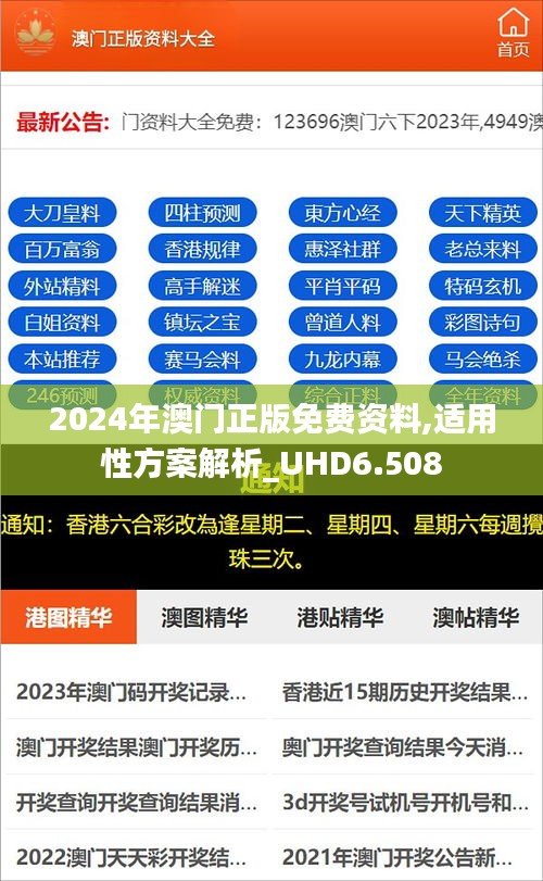 2024年澳门正版免费资料,适用性方案解析_UHD6.508