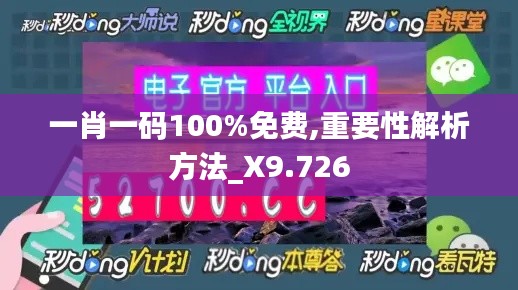 一肖一码100%免费,重要性解析方法_X9.726