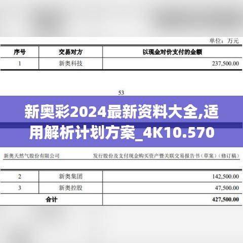 新奥彩2024最新资料大全,适用解析计划方案_4K10.570