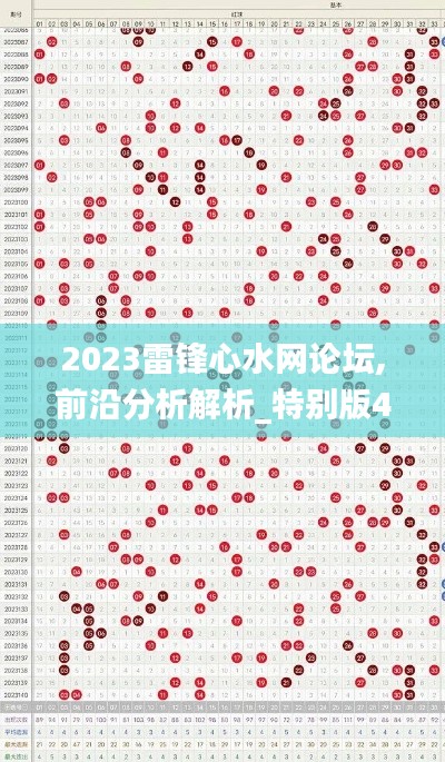 2023雷锋心水网论坛,前沿分析解析_特别版4.141