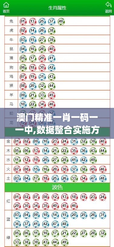 澳门精准一肖一码一一中,数据整合实施方案_专属款7.767