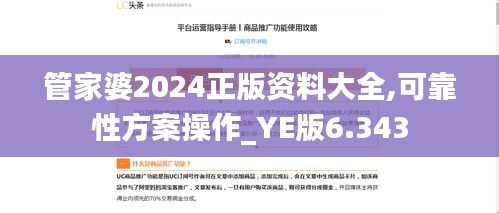 管家婆2024正版资料大全,可靠性方案操作_YE版6.343