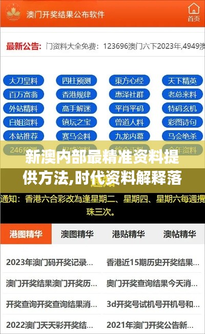 新澳内部最精准资料提供方法,时代资料解释落实_4DM19.952