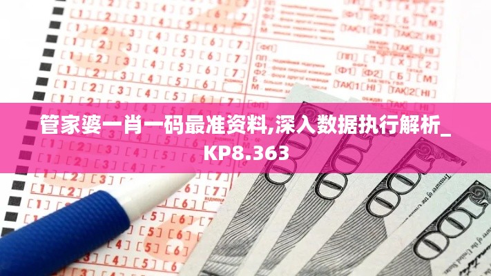 管家婆一肖一码最准资料,深入数据执行解析_KP8.363