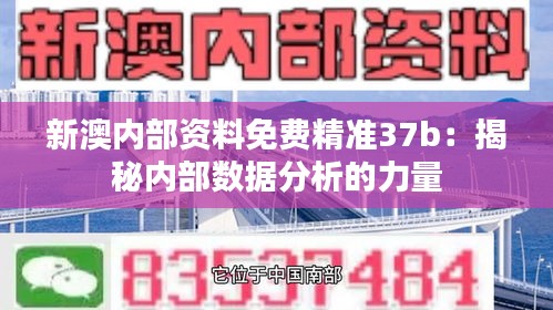 新澳内部资料免费精准37b：揭秘内部数据分析的力量