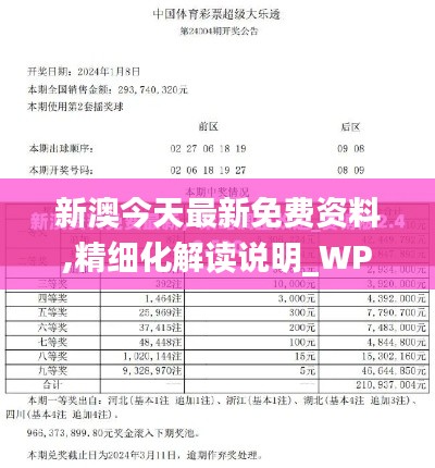 新澳今天最新免费资料,精细化解读说明_WP6.379