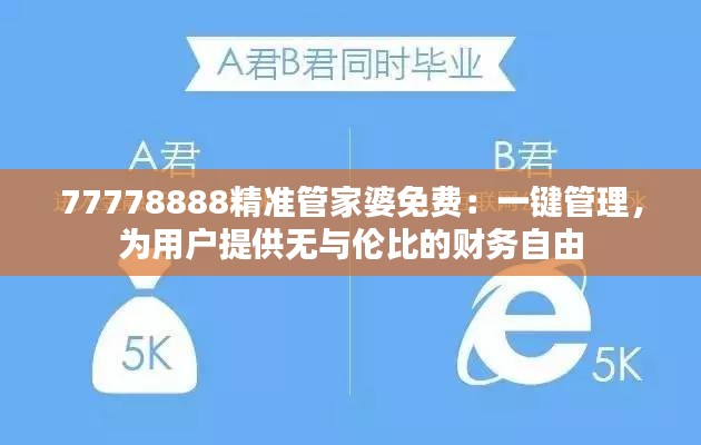 77778888精准管家婆免费：一键管理，为用户提供无与伦比的财务自由