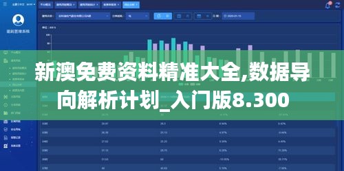 新澳免费资料精准大全,数据导向解析计划_入门版8.300