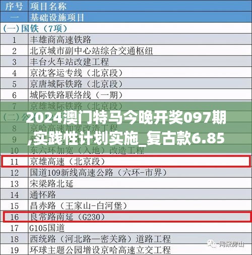 2024澳门特马今晚开奖097期,实践性计划实施_复古款6.850