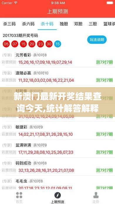 新澳门最新开奖结果查询今天,统计解答解释定义_RX版10.292